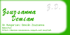 zsuzsanna demian business card